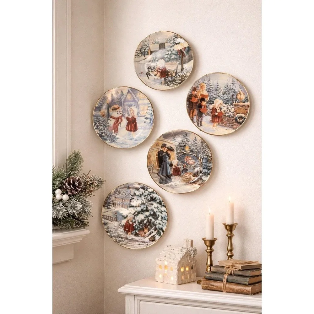 Dona Gelsinger Winter Wonderland Limited Ed Collection Set of 5  Plates 8